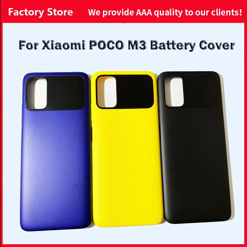 Original back cover For Xiaomi POCO M3 Back Battery Rear Housing Door Cover For Xiaomi POCO M3  Back Housing