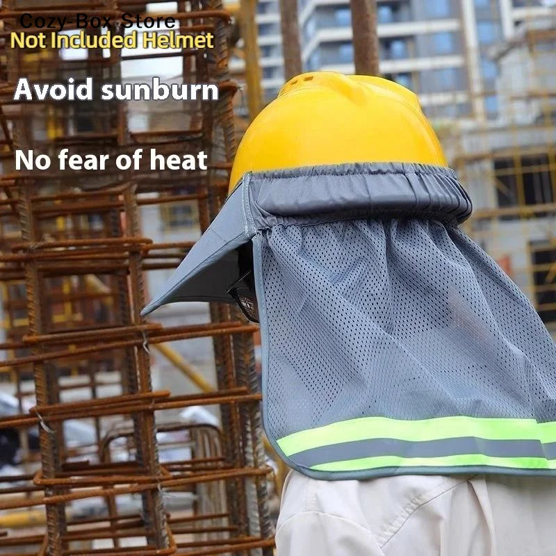 [ZY]Summer Sun Shade Safety Hard Hat Neck Shield Helmets Reflective Hat Brim Reflective Cap Cover For Construction Workers[ZY]