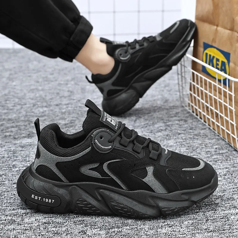 Fashion Men's Casual Sneakers High Quality Comfortable Platform Running Sport Shoes Mesh Breathable No Slip Casual Sport Shoes