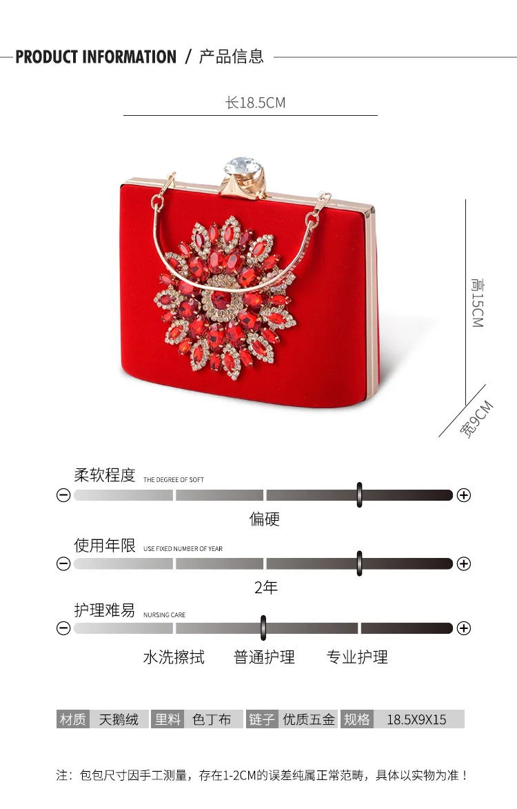 Kleidertasche, Clutch-Tasche, Cheongsam-Handtasche, Damentasche – Detail 3
