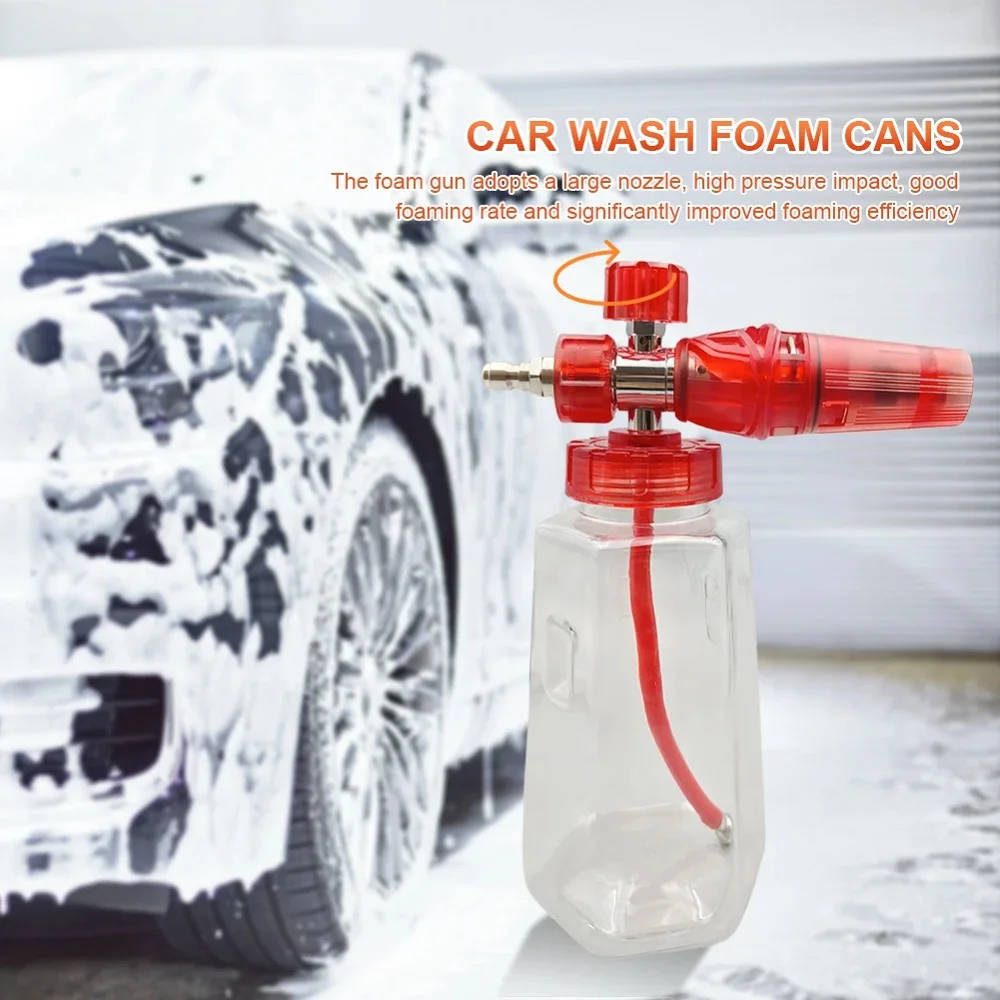 

Foam Spray Can Adjustable Car Wash Soap Foam Gun 1L High Pressure Car Washer 1/4 Inch Quick Connect for Auto Washing Cleaning