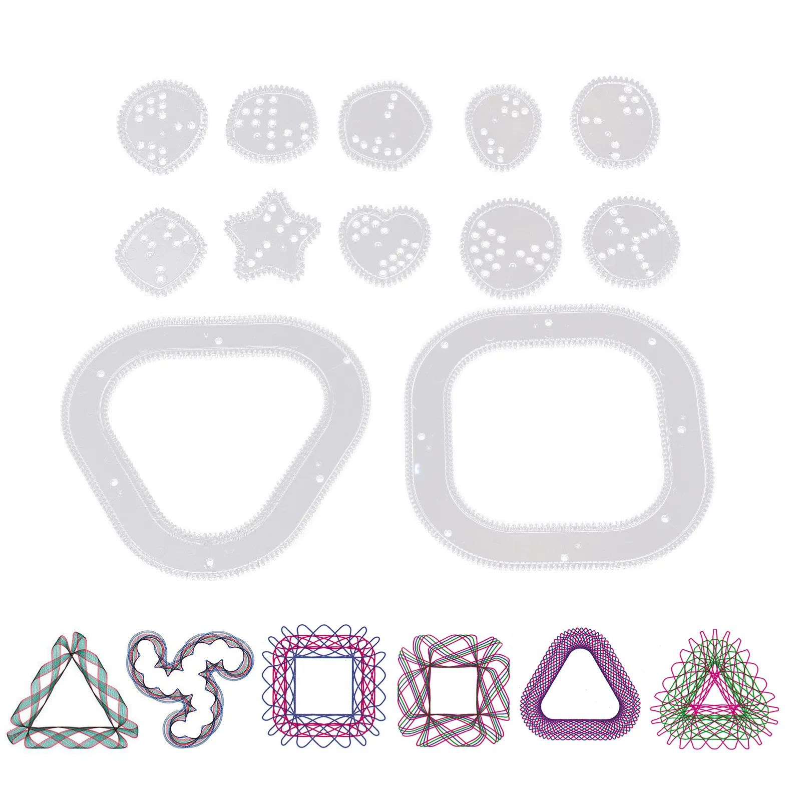 

1Set Wanhua Drawing Templates Gears Painting Set and Practical for Long Term Use Drawing Ruler Set Painting Template