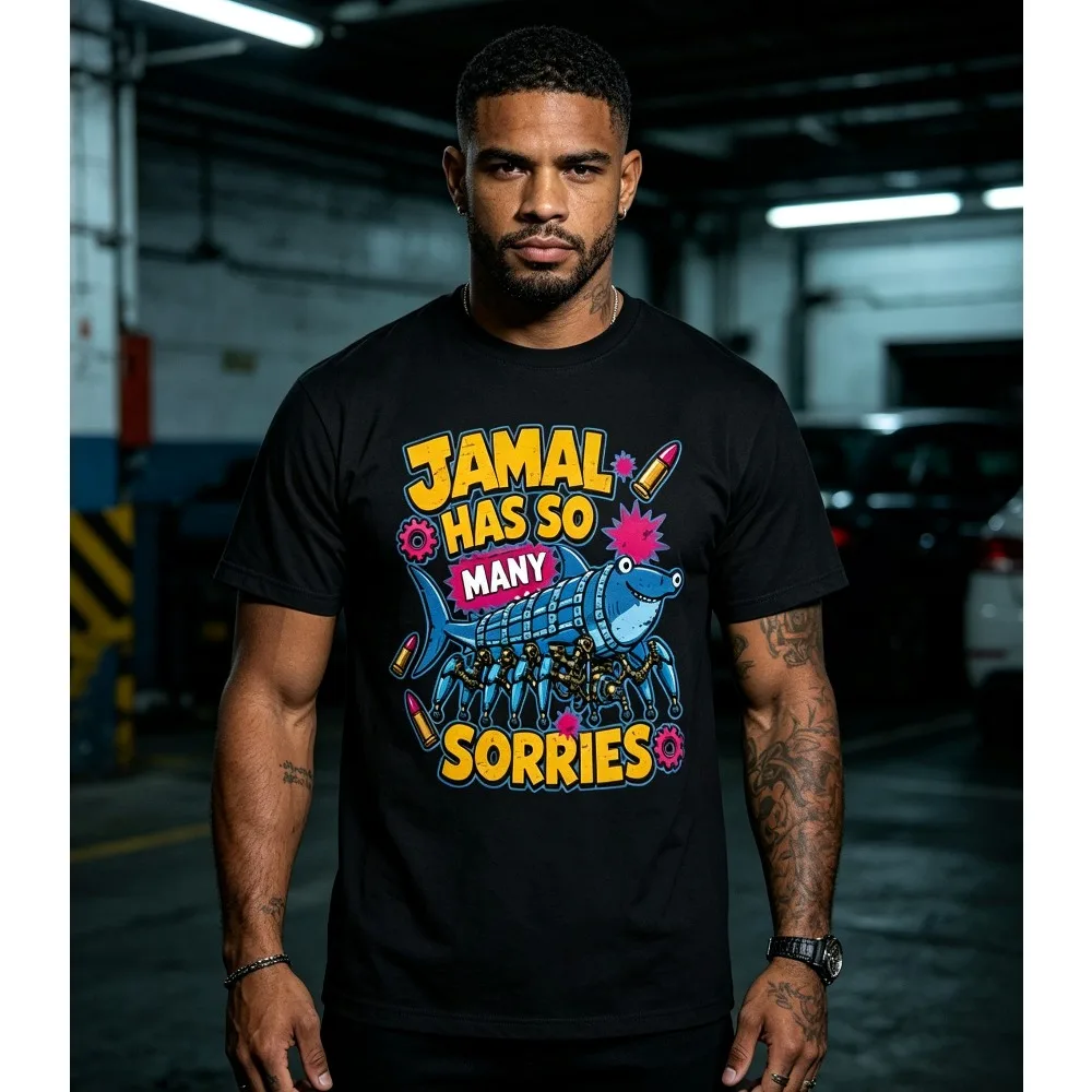 2026 New Men Women Dungeon Crawler Carl Graphic T-shirt,Jamal Has So Many Sorries To Give Print Crew Neck Short Sleeve Top,