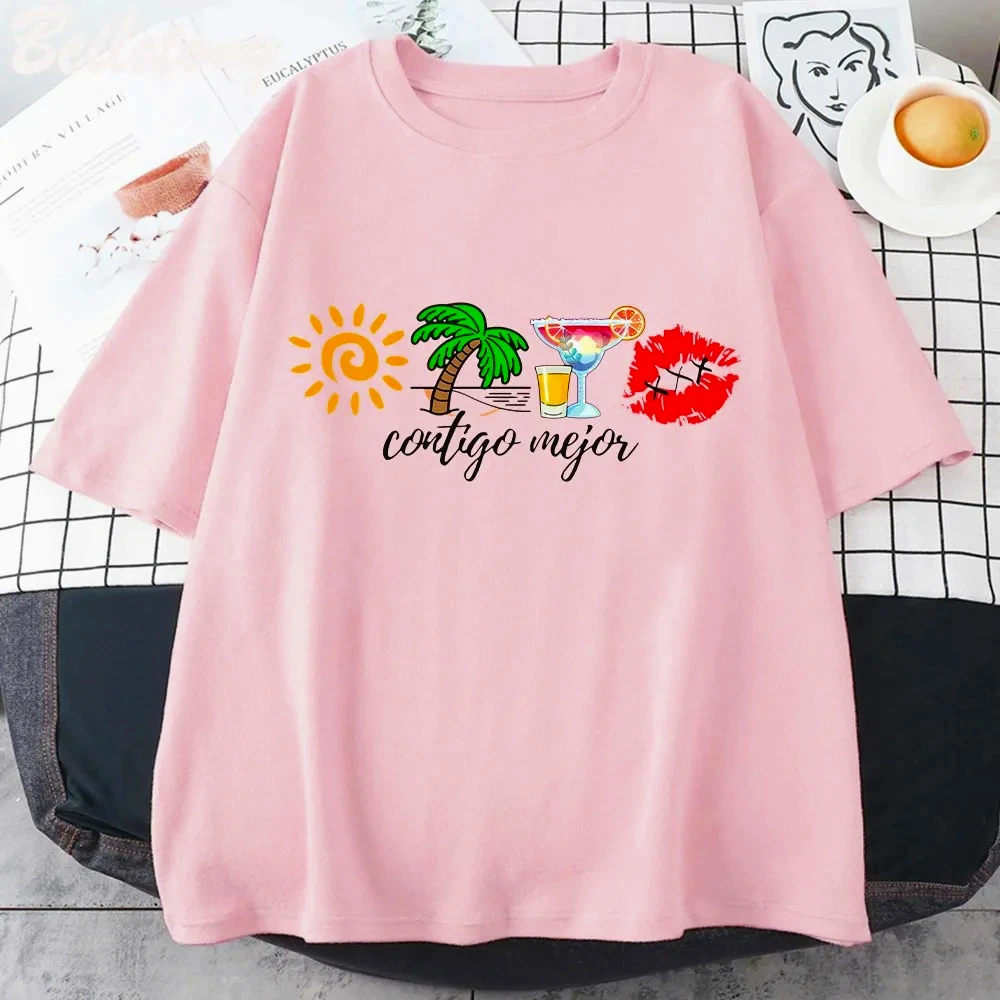 

Bad Bunny Funny Print Harajuku Print Tshirt Women's Harajuku Short Sleeve Casual Women's Tshirt Clothing Street Tops Tees Casual