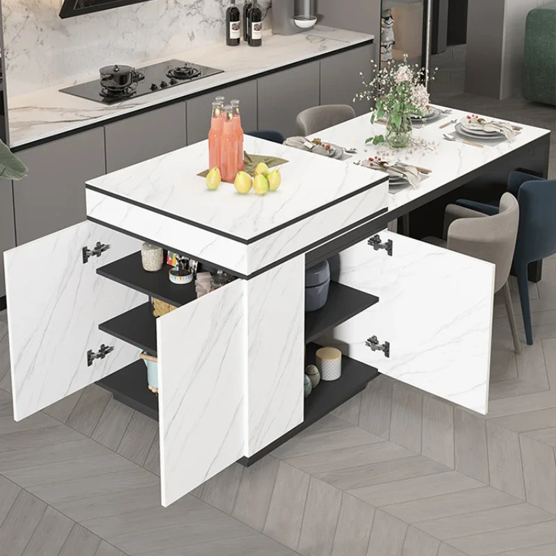 

Zhongdao Table Dining Table Integrated Retractable Household Open Kitchen Bar Tea Table Kitchen Counter