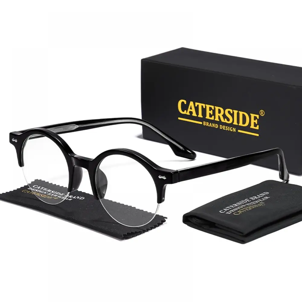 CATERSIDE Unisex Anti-Blaulicht-Brille Tr-90 Halbrahmen-Brillengestell Business Freizeit Computer Blaulicht-Schutzbrille – Detail 9
