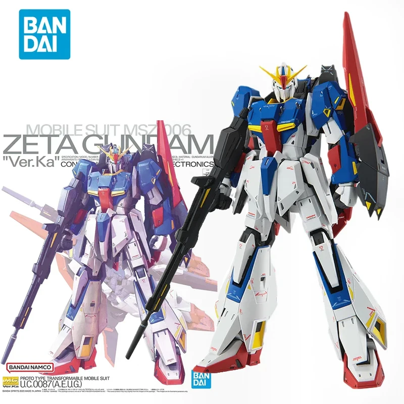 

Bandai Original Anime GUNDAM Model MG Series 1/100 ZETA GUNDAM Ver.ka Action Figure Assembly Model Toys Collection Gifts for Kid