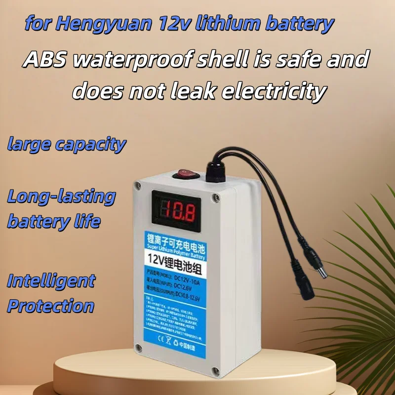 new 100% for Hengyuan 12v lithium battery, large capacity waterproof outdoor power supply, solar monitoring equipmen