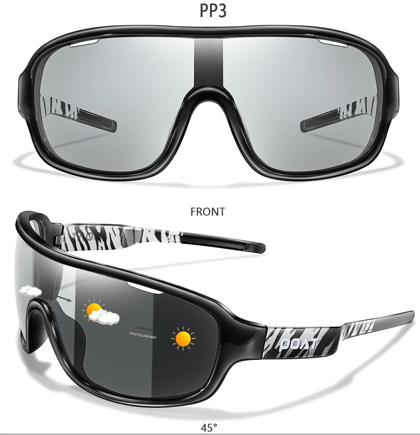 POAT MARKE Männer Frauen Polarisierte Photochrome Outdoor Straße Radfahren Brillen Sport Radfahren Angeln Sonnenbrille Männliche Fahrrad Brille – Detail 6