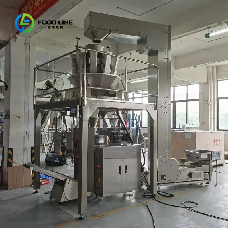 Customized Multi-function Multihead Weighing Packaging Machine Potato Chips Biscuit Nuts Sachet Granule Packing Machine for Food