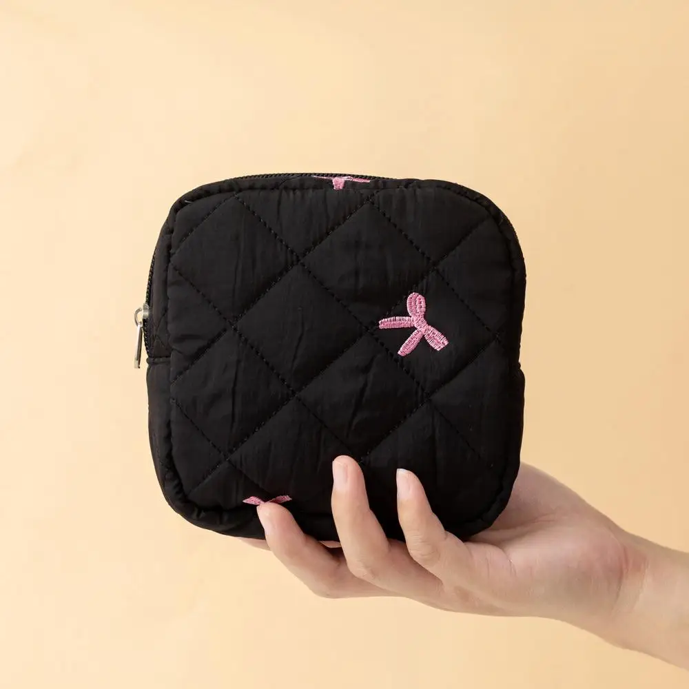 هدية القوس المناديل الصحية المنظم حقيبة Coquette مبطن المرأة حقيبة صغيرة صغيرة القطن المفاتيح سماعة محفظة نسائية للعملات المعدنية