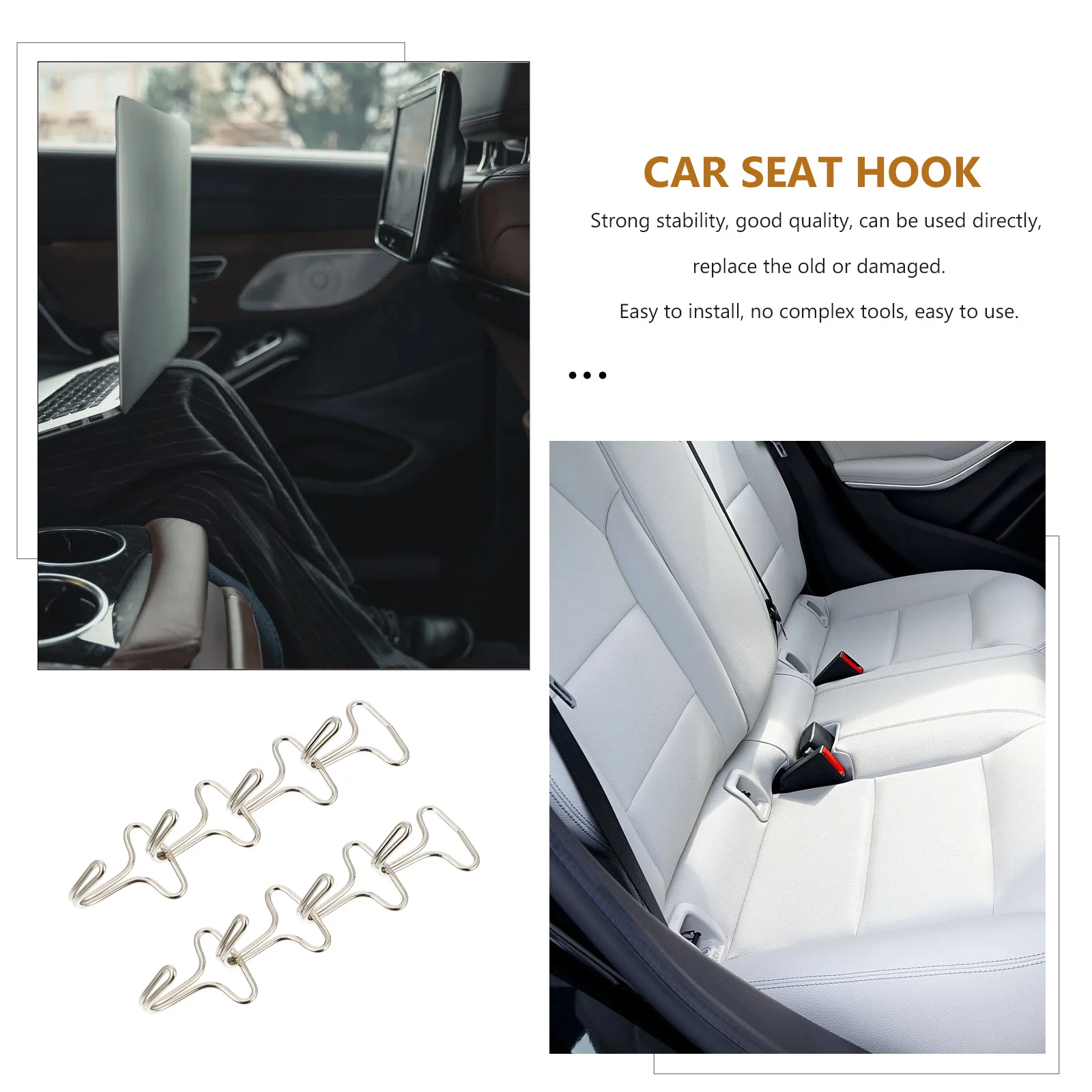 

100pcs Car Seat Cushion Hooks Durable Iron Hangers for 25mm Webbing Professional Precision Suitable All Car Seats Fixing