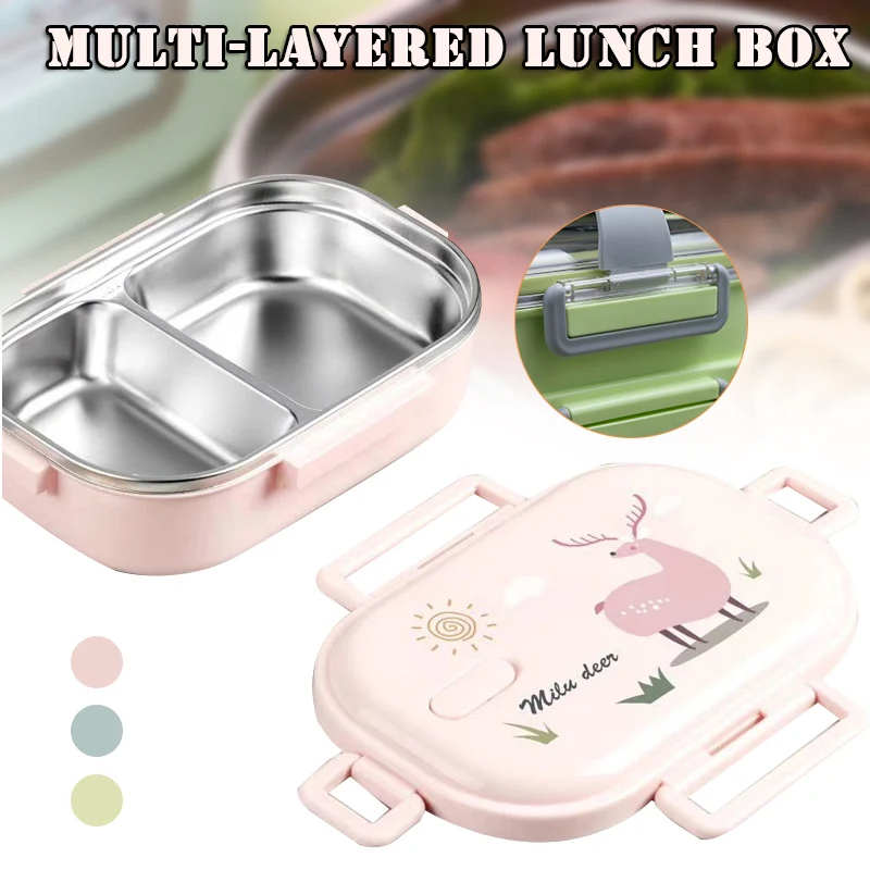 Thermal Lunchbox Stainless Steel Portable  Eco-friendly Food Container Ideal for lunch at the office school or kindergarten