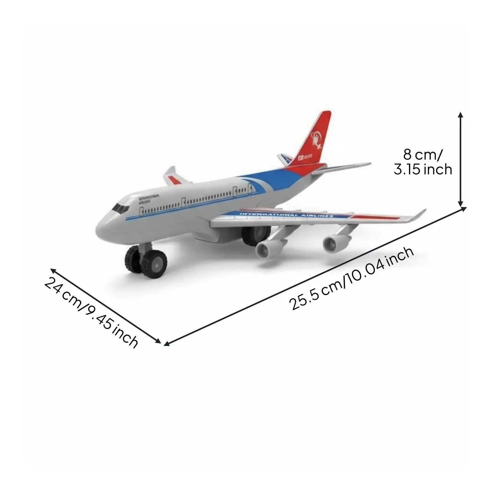Toy Airplane for Kids Passenger Jet Model with Moving Wheels Easy Assembly Aircraft Playset for Aviation Lovers Birthday