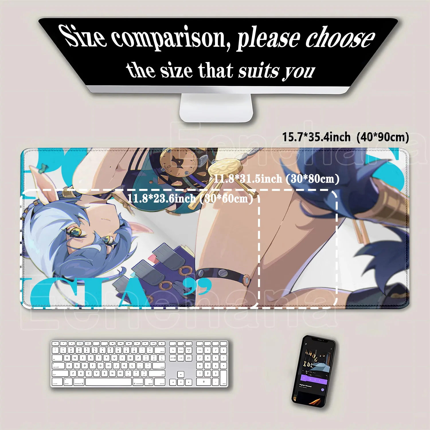 Zenless Zone Zero ZZZ Kawaii Lucia Game Mouse Pad Laptop Gaming Anime Girl Keyboard PC Mousepad Laptop Gamer Overlock Desk Mat #4
