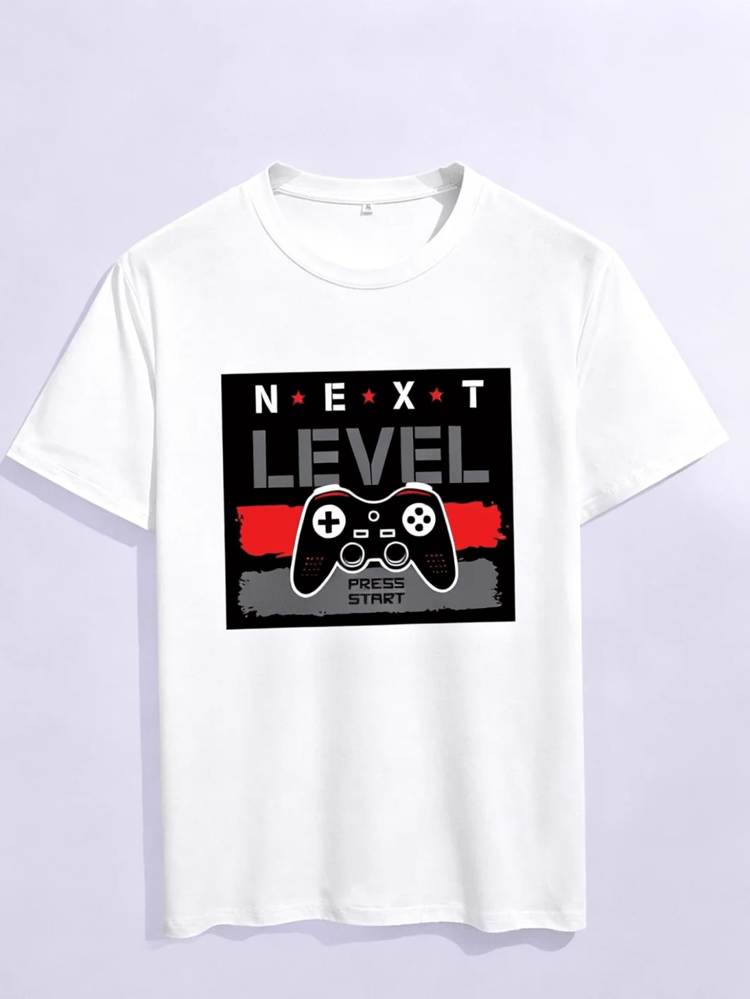 

Mens Summer Gaming Print T-Shirt And Drawstring Shorts Set