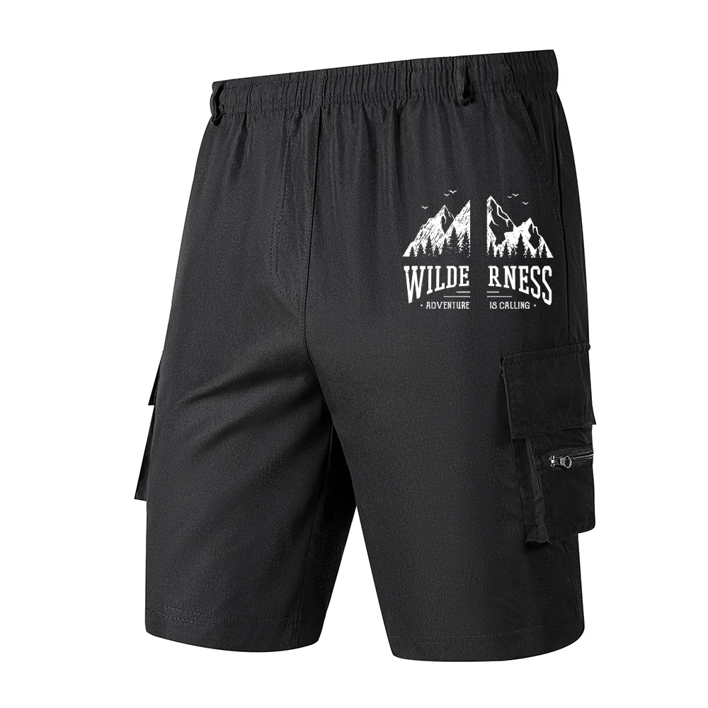 

Men's Large-Pocket Cargo Shorts Elastic Waist Casual And Simple Cargo Shorts Suitable For Spring Summer Everyday Sportswear