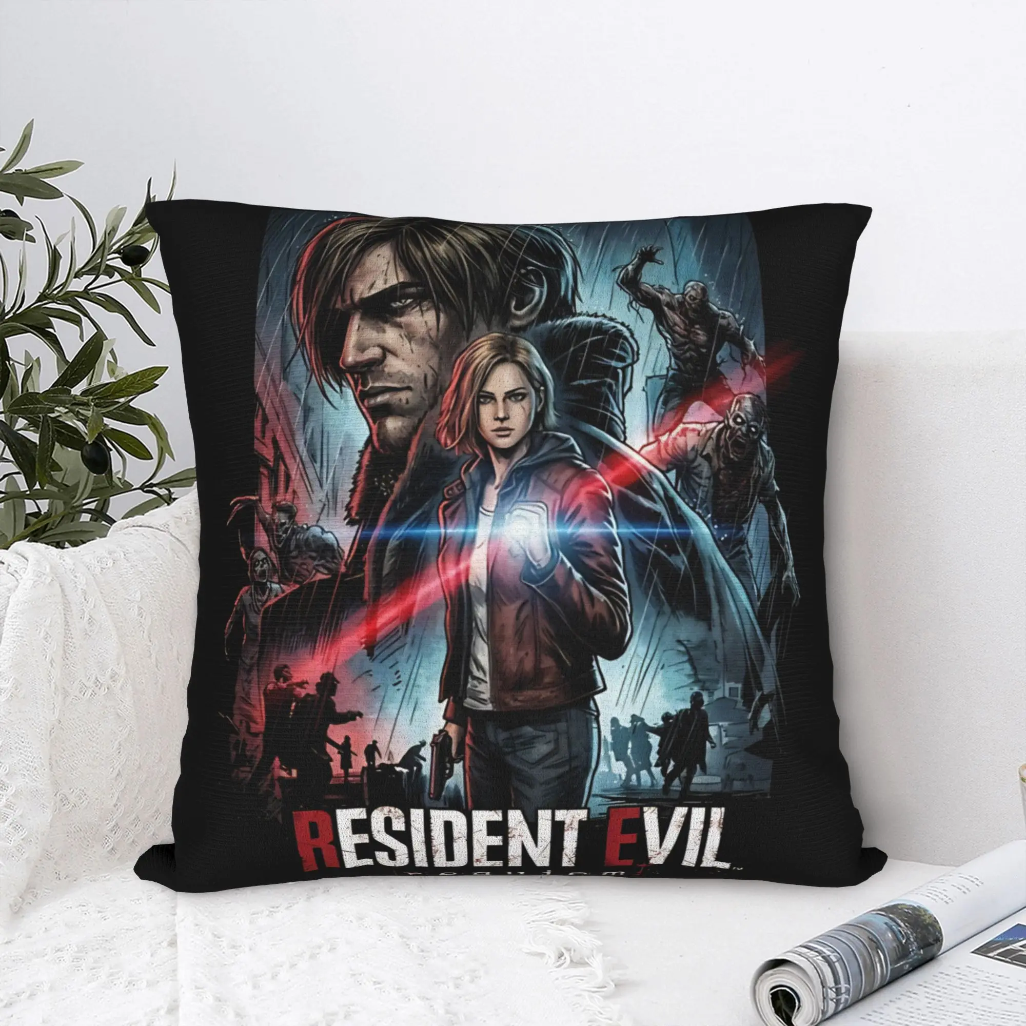 Residents Evils Requiem Leon S Kennedy Pillow Case  Cute Funny Pillow Cover Design Pillowcases For Sofa Car Home Decor