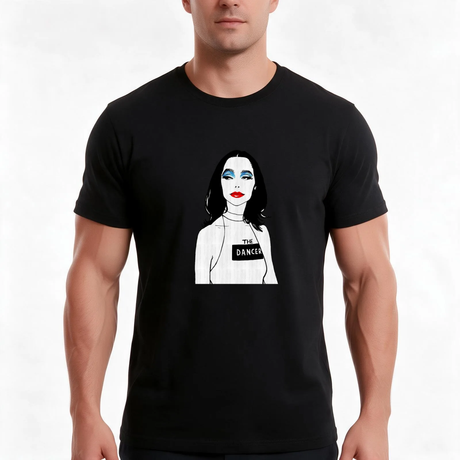 Harvey The Dancer T-Shirt, Summer Casual Cotton Tee, Oversized Streetwear Tops, Vintage Graphic Print, Loose Fit Short Sleeve