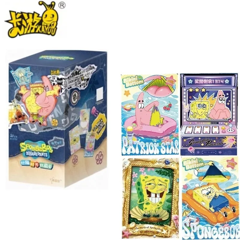 kayou-authentique-pack-de-collection-de-cartes-spongebob-squarepants-fun-time-2-cartes-anime-cadeau-jouet-carte-de-collection