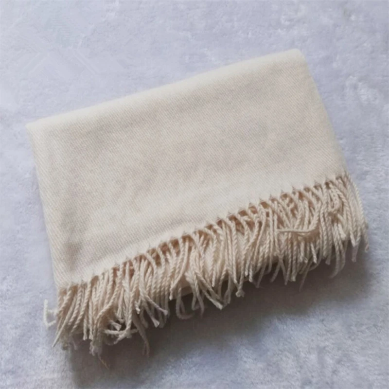 ﻿Imitation Cashmere Tassel Scarfs Men Solid Color Fashion Winter Warmth Windproof Thicken Elongated practical Scarf women Shawl