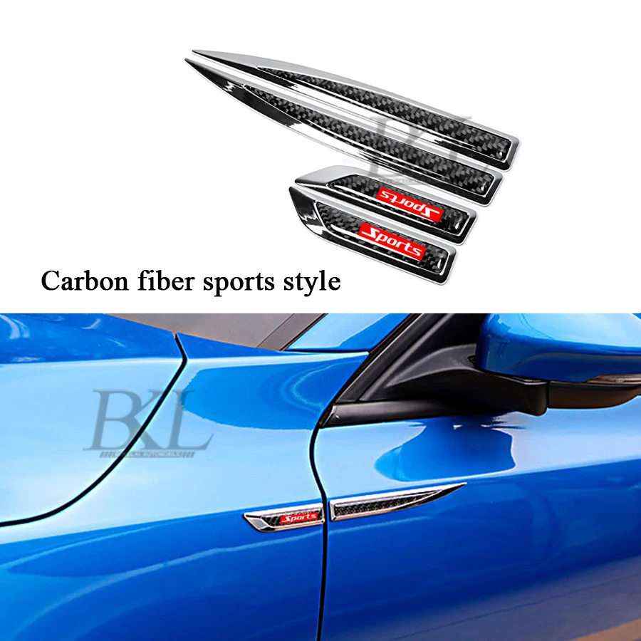 ملصق جانبي لجسم السيارة من ألياف الكربون مناسب لسيارات BMW/مرسيدس بنز/أودي ملصق جانبي معدني ملصق جانبي للجسم