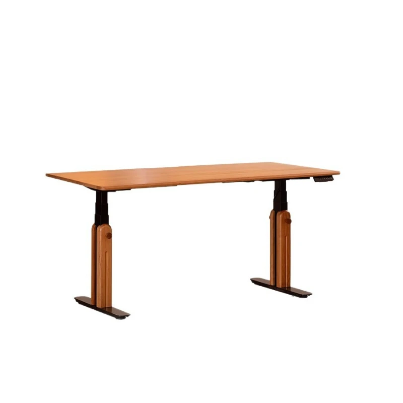 

Electric lifting table Cherry wood lifting desk Solid wood double motor automatic lifting computer desk