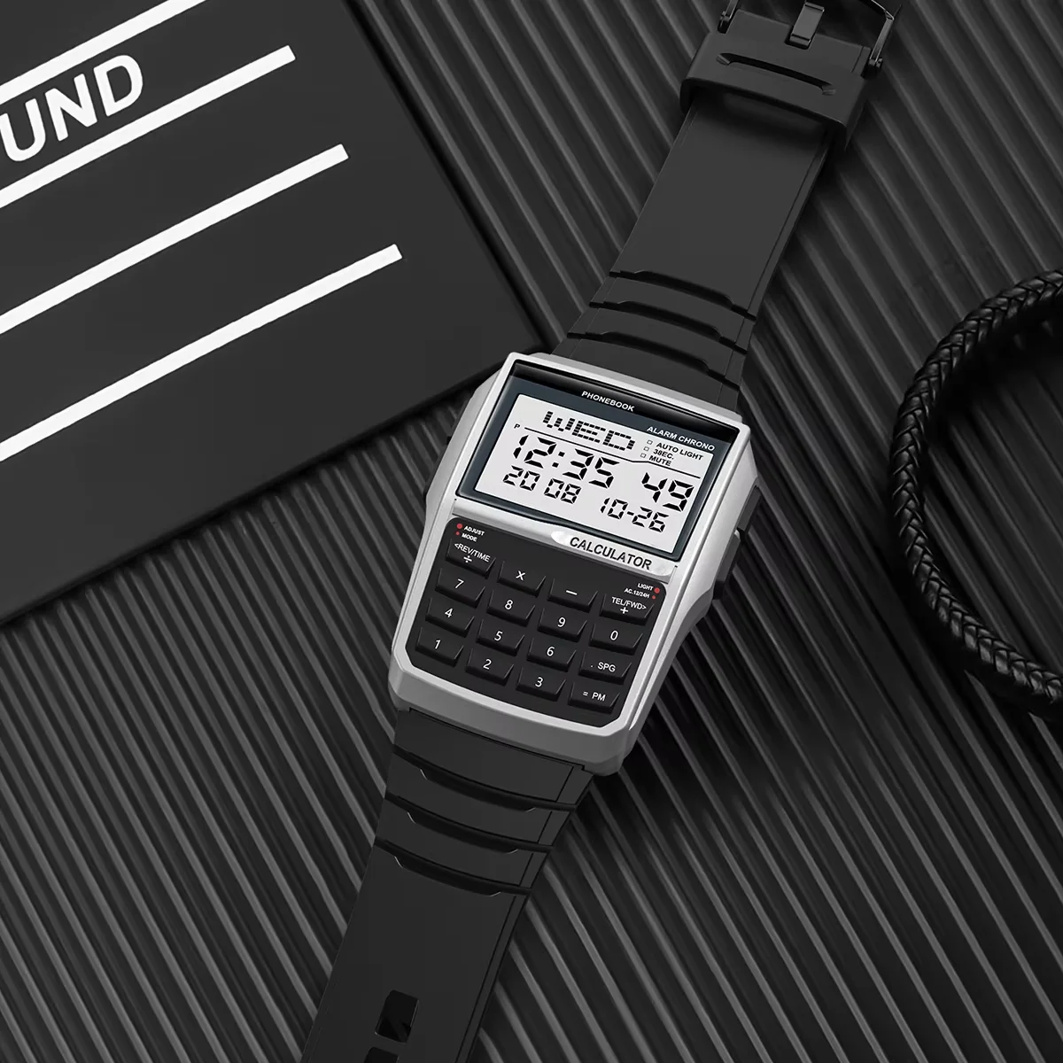 2026 Multi Functional Men's Calculator Watch Fashion Luxury LED Electronic Watch Digital Sports Watch Computer Style