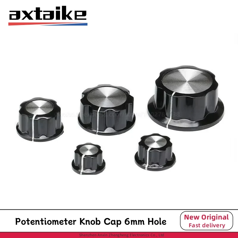 5PCS Potentiometer Knob Cap 6mm Hole MF-A01 MF-A02 MF-A03 MF-A04 MF-A05 Rotary Switch RV24YN20S WTH118 WXD3 3590S WH148 RV/RK097