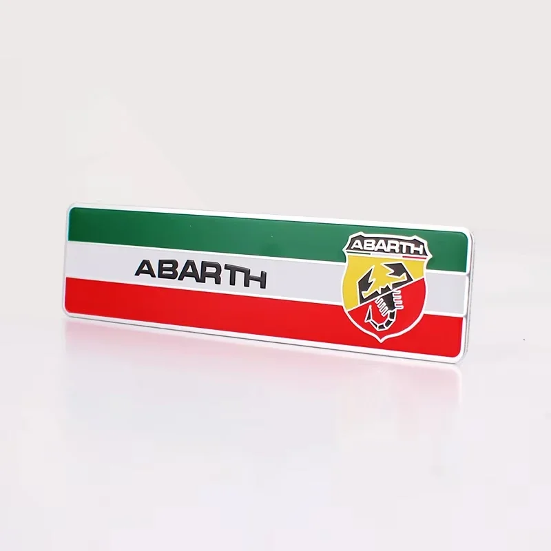 Metal Car Emblem Sticker Trunk Rear Decoration Decal Exterior Accessory For Abarth 500 595 695 600 500L Panda