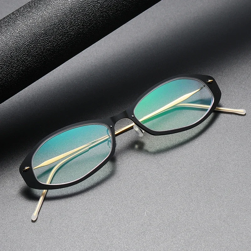 

Optical Glasses Frame Man Oval Denmark Linde 6509 Titanium No Screw Korea Glasses Frames Optical Ultra-light Women Glasses