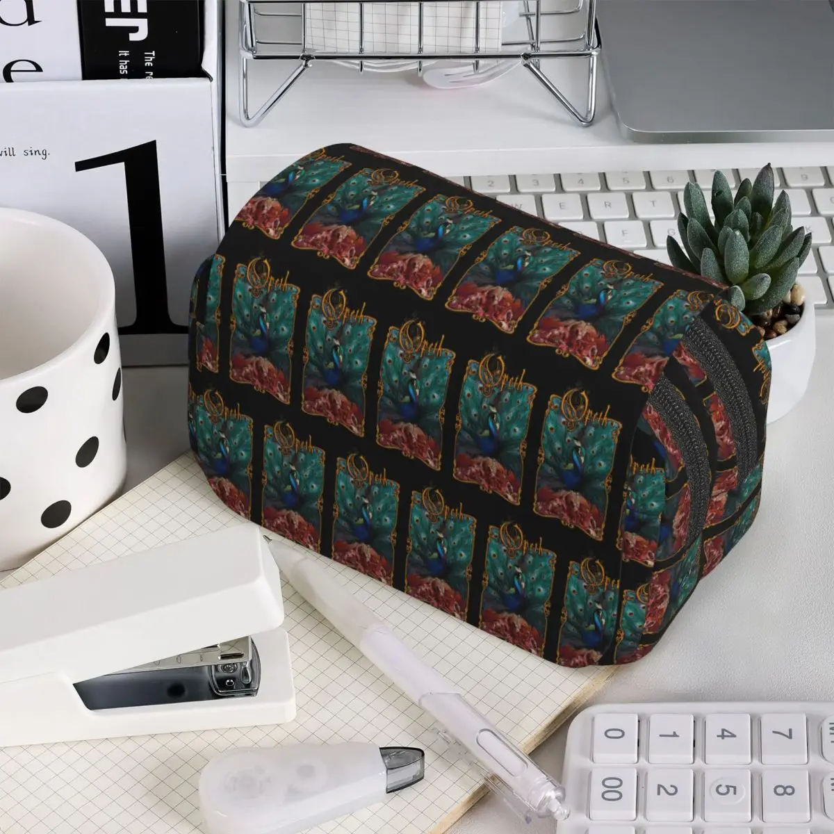 Opeths Logo Death Metal Band Pencil Case for Kids School Pen Box Pencil Bag Stationery Supplies Pen Holder Bag