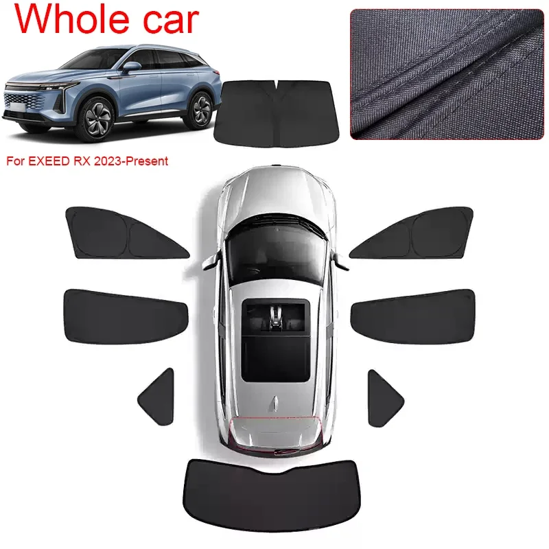 Pare-soleil de confidentialité pour fenêtre de voiture, isolation thermique Anti-UV pour EXEED RX 2023-présent, couverture de protection automobile, accessoire intérieur