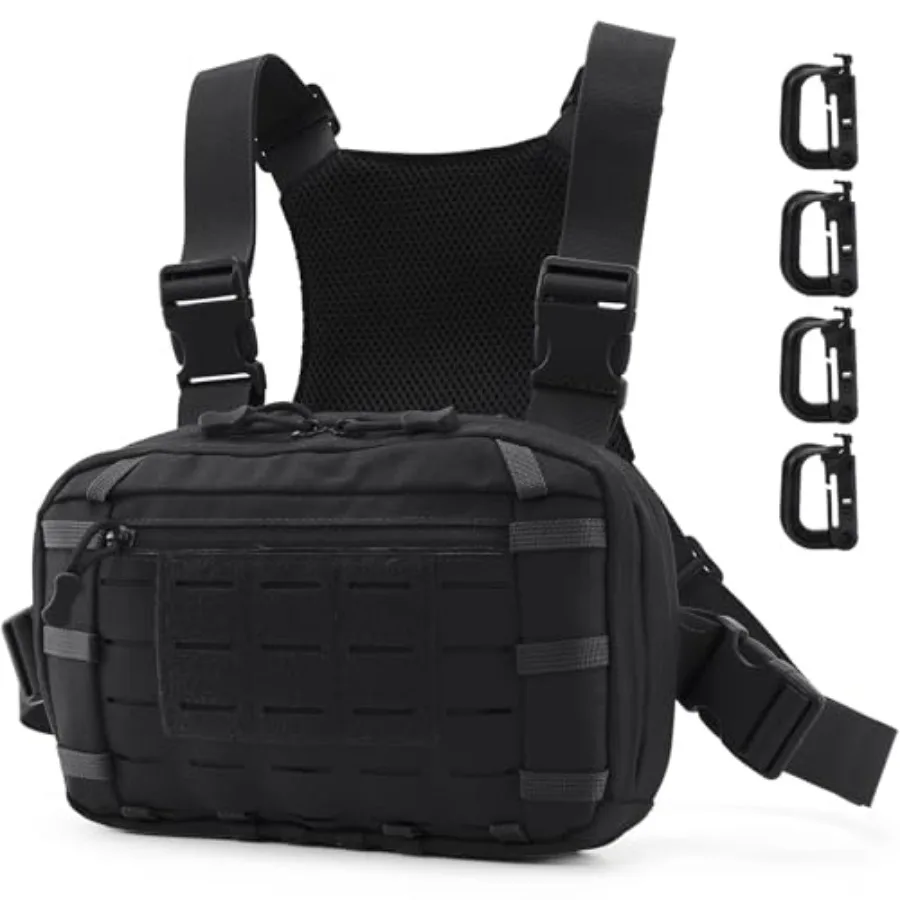 

Tactical EDC Chest Bag Utility Molle Chest Rig Pouch with CCW Compartment Adjustable Strap Outdoor Chest Pack