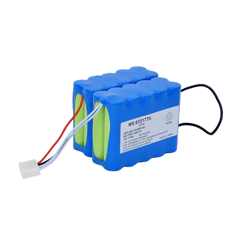 PRO 1000 capacity 7600mAh 12v NI-MH battery suitable for GE PRO1000, PRO1006, PRO1008, PRO1009 electrocardiogram monitors