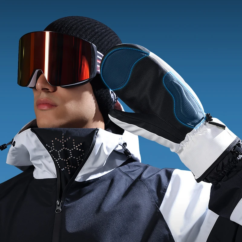 Nuovi guanti invernali caldi dita intere ciclismo impermeabile guida Outdoor moto sci guanti Touch Screen antiscivolo donna uomo