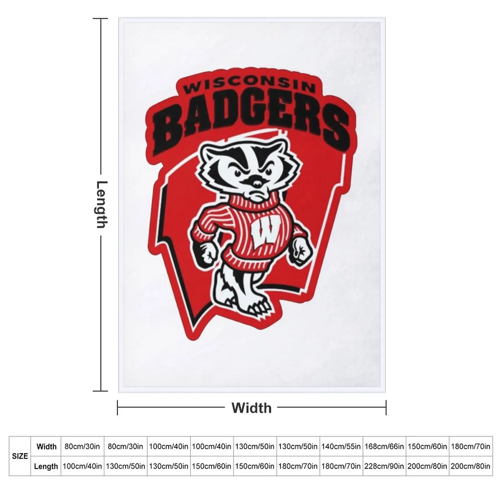 Dazzling Wisconsin Badgers Design Throw Blanket Soft Big christmas decoration Beach Blankets