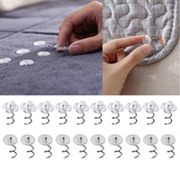 KRABALL 50/100pcs Transparent Twist Nail Pins For Sofa Sheet Plastic Head Pin Screw Fastening Safety Buckle for Fixed Blankets