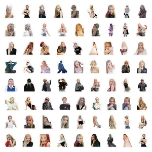 10/70pcsピンクローズステッカー韓国ガールズKPOPステッカーDIY防水スクラップブッキングラップトップオートバイグラフィティデカールパックギフト 12ベストセールスKPOPバラ-11