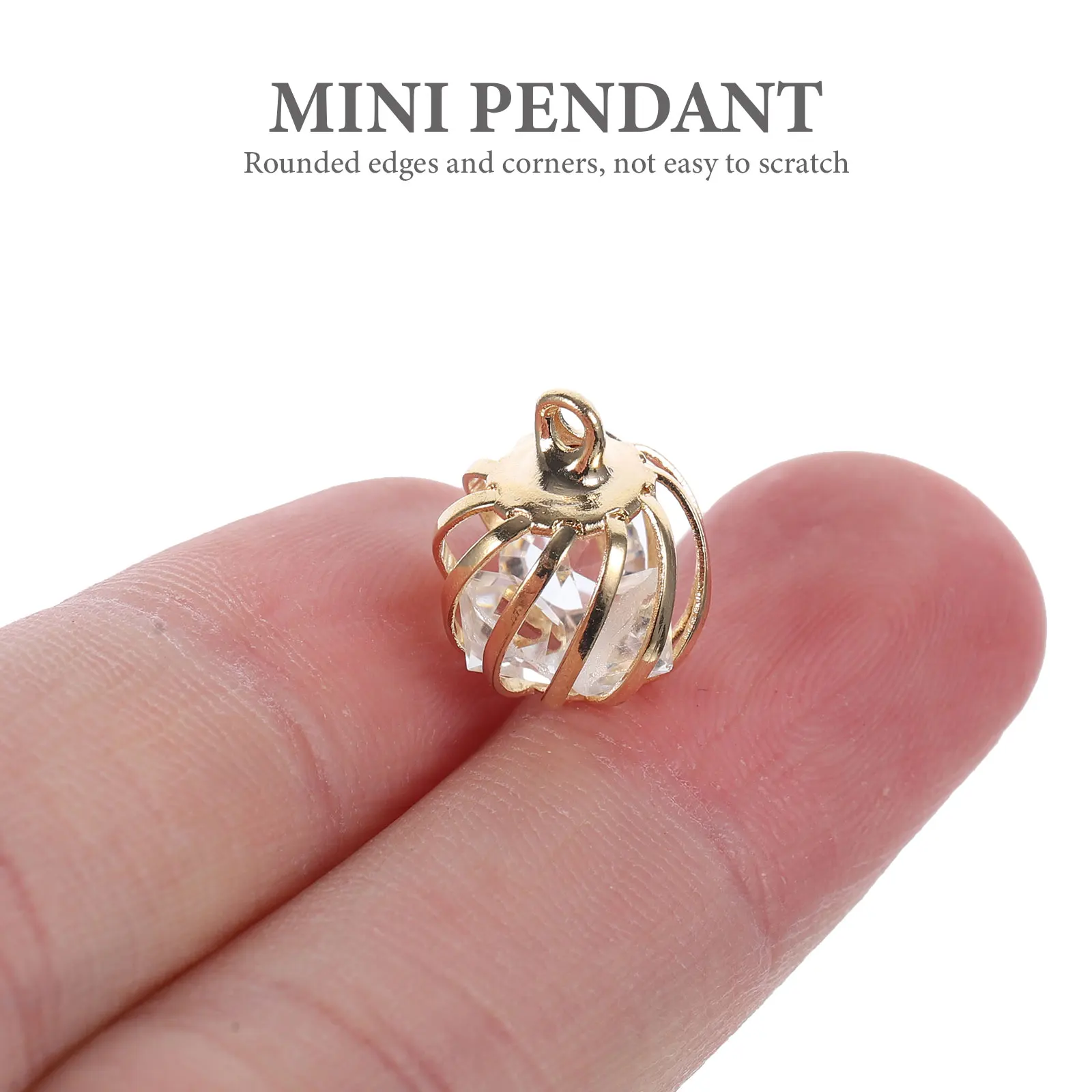 

10pcs Diy Mini Alloy Charms Pendant Metal Bead Cages Necklace Bracelet Jewelry Making Supplies Hanging Decorative Ornaments