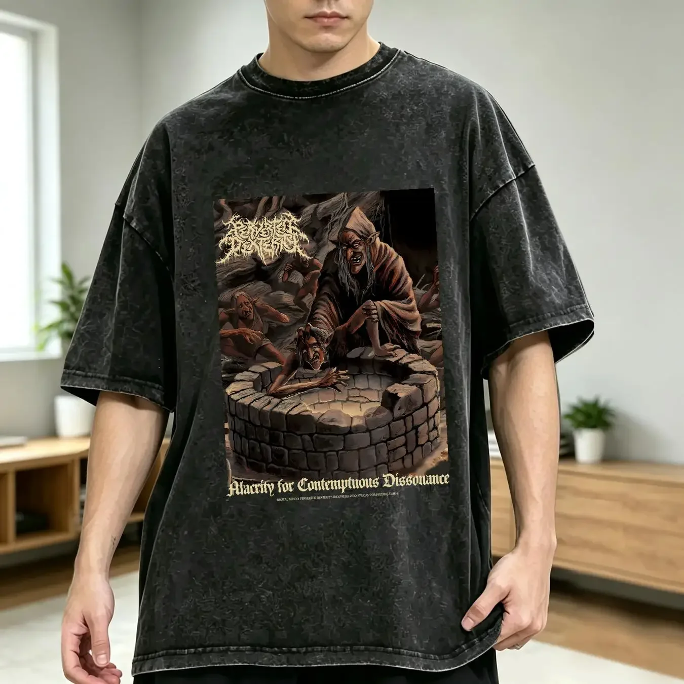 washed T Shirt Perverted Dexterity Size XL Malignancy Cryptopsy Regurgitation vintage Washed Stylish Comfortable Casual