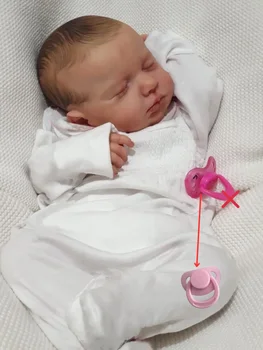 MRB 19 インチ完成したリボーンベビードール LouLou 塗装済みシリコーンビニール布サプライズおもちゃフィギュア女の子のためのクリスマスギフト