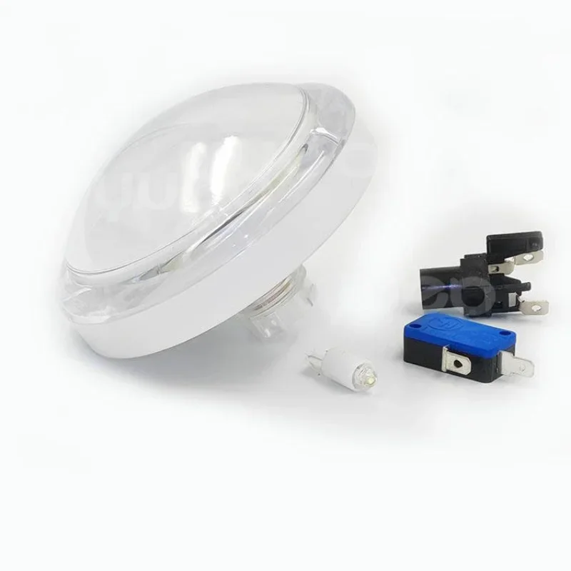 100Mm Convex Surface Full Transparent Answer Touch Switch Game Machine Accessories Automatic Reset with Light Micro Button