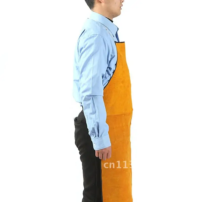 Leather Blacksmith Apron Heavy Duty Cowhide Fire Resistant For Welders Welding Flame Resistant Car Repair Work