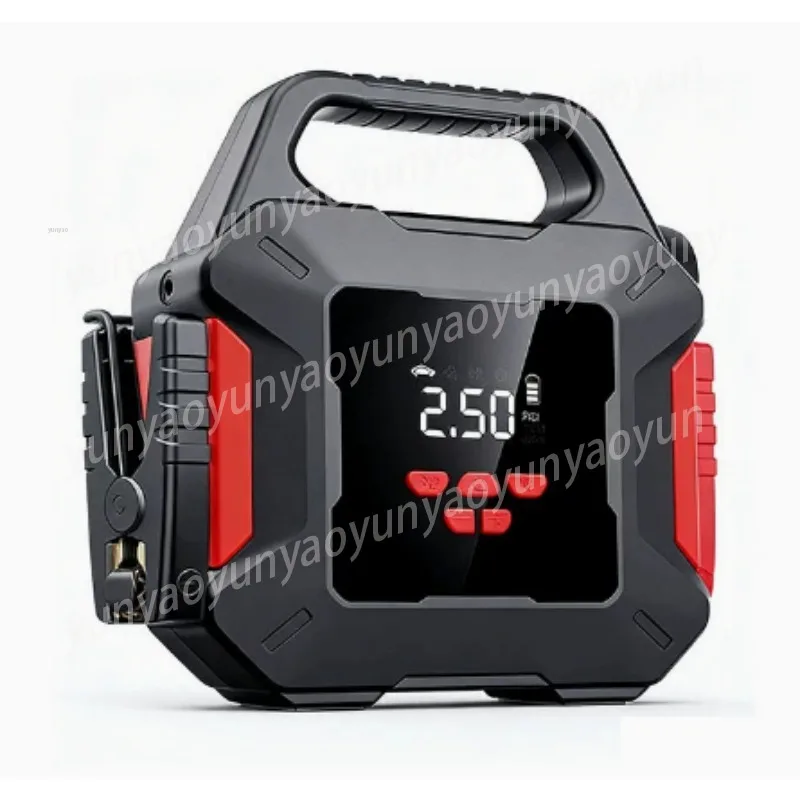 

Портативное пусковое устройство 12В для автомобиля и компрессор в комплекте, аварийный внешний аккумулятор с насосом для накачки шин для транспортных средств