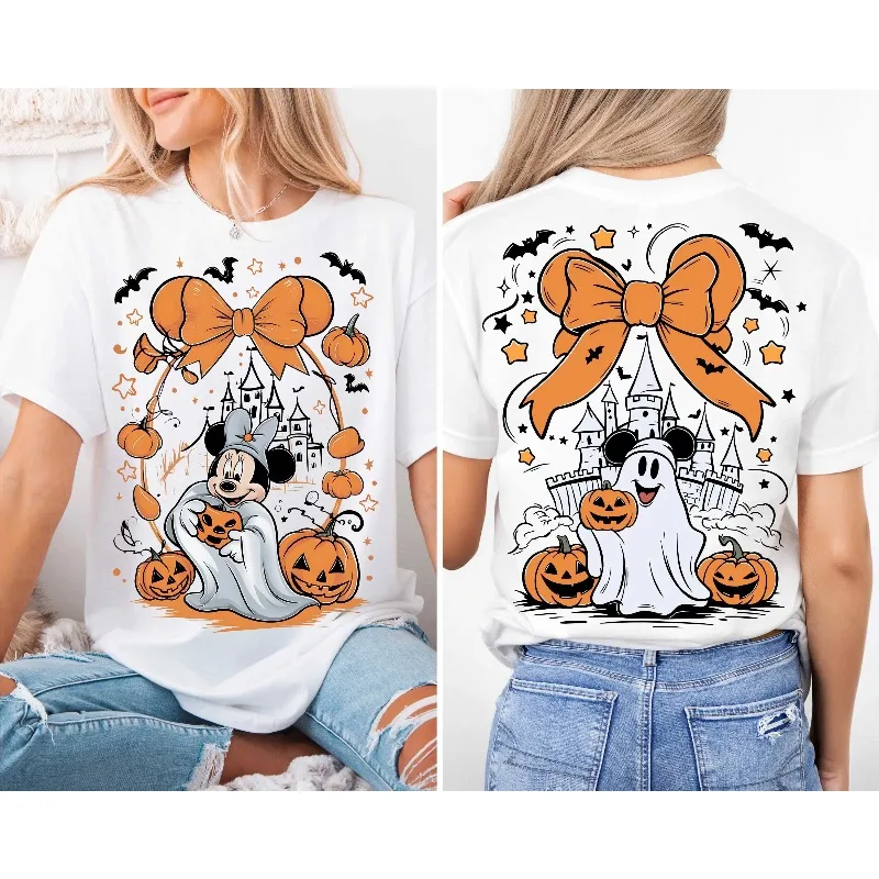 T-shirt Disney Spirit Minnie Mouse T-shirt da donna in puro cotone Abbigliamento da strada alla moda casual da uomo e da donna