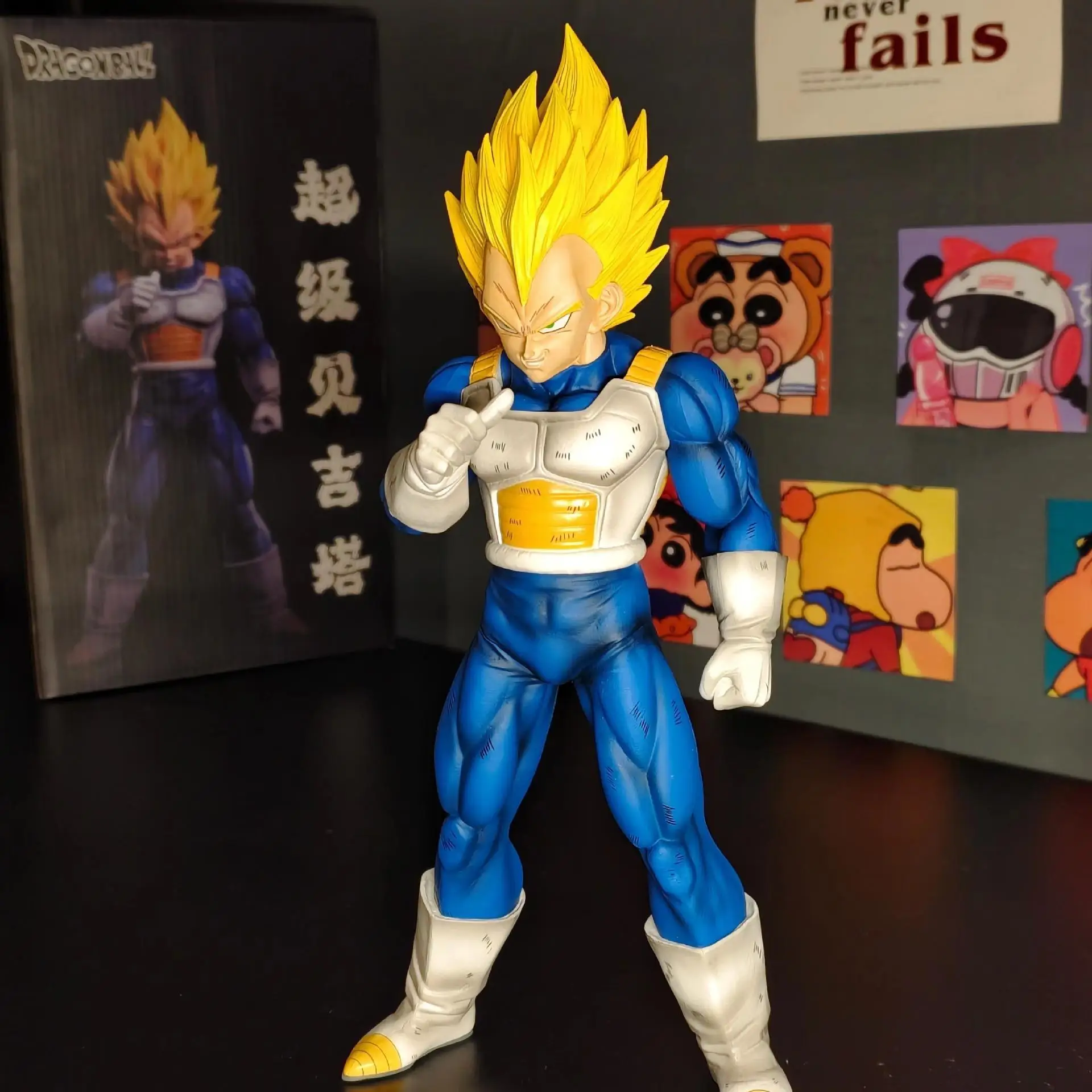 29 centimetri Anime Dragon Ball Z Grande Vegeta Blu Scuro Super Saiyan Figura In Piedi Dbz Modello Bambola Giocattolo Ornamenti Statue Desktop