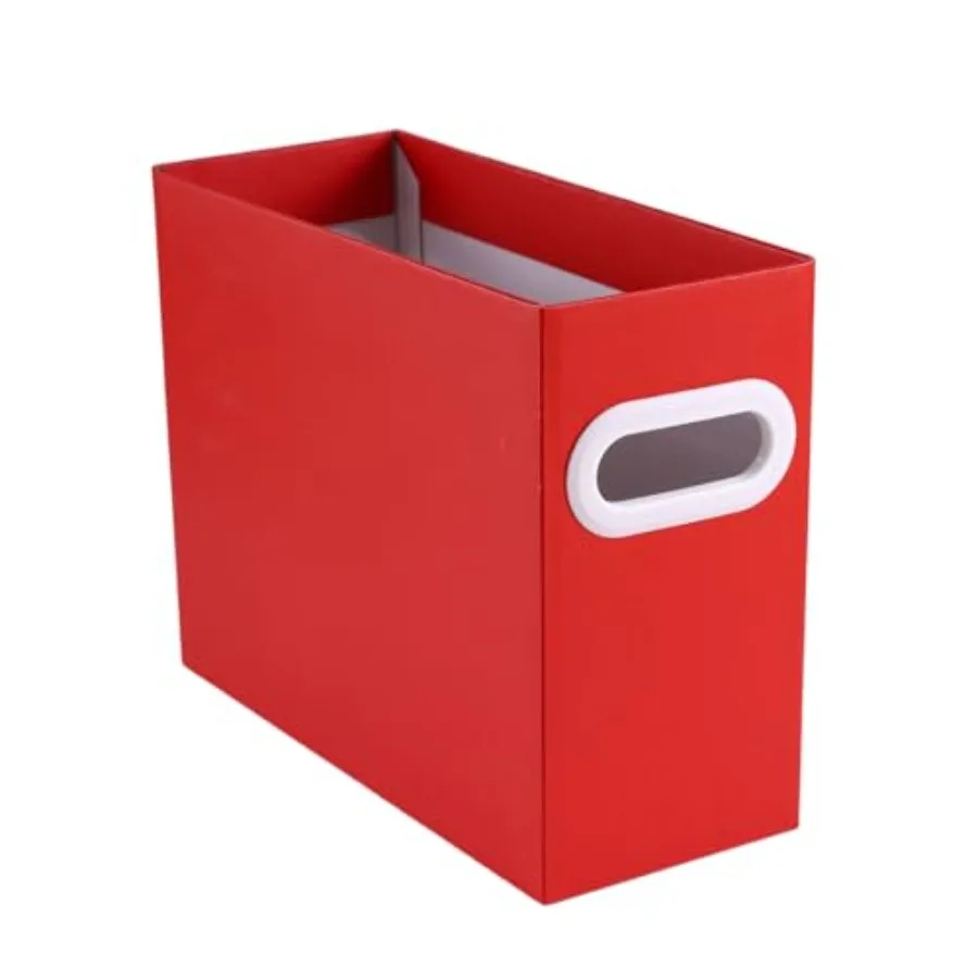 

Cardboard File Organizer, Storage Box for Hanging File Folders Letter Size, Portable Document Organizer with Handle for Home, S