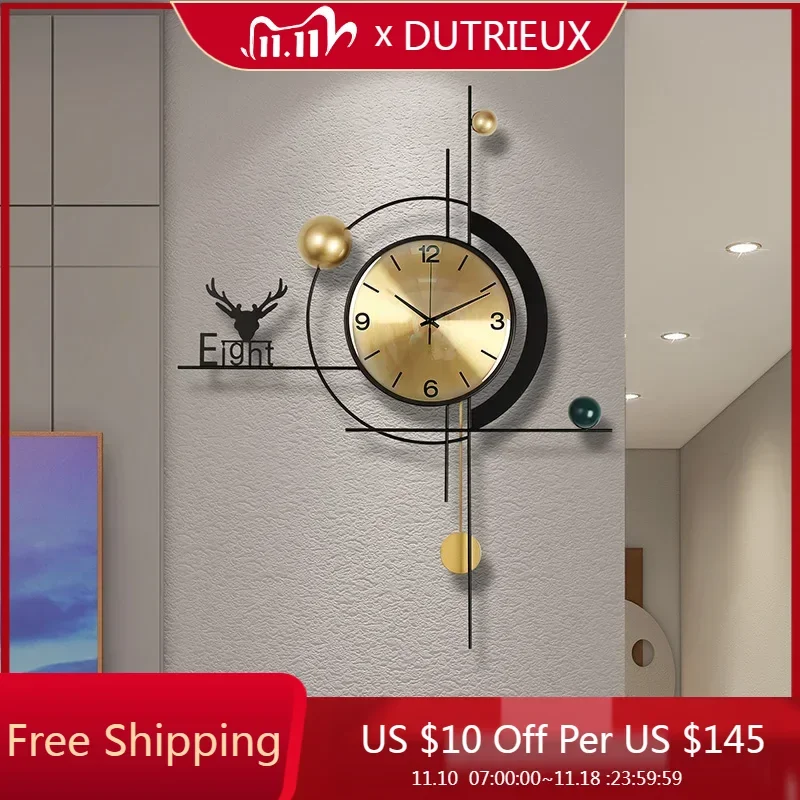 Fashion Silent Wall Clocks Aesthetic Bedrooms Modern Big Size Wall Watch Luxury Restaurant Horloge Murale Living Room Decoration