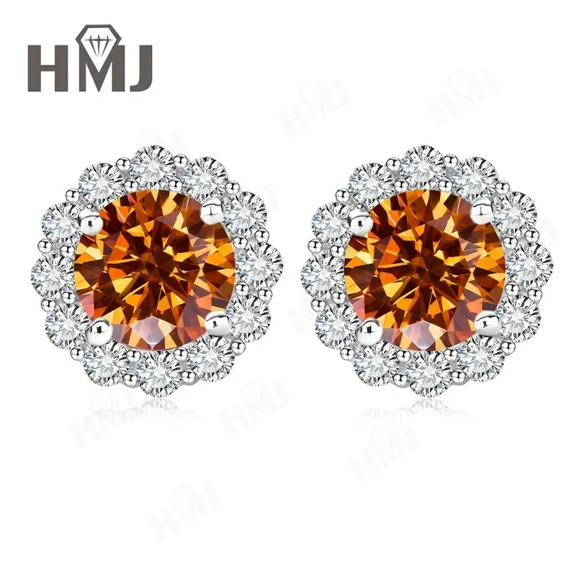 S925 Silver Moissanite earrings Two Ways To Wear Stud Earrings GRA Certified Charms Sparkling Jewelry for Women Gift